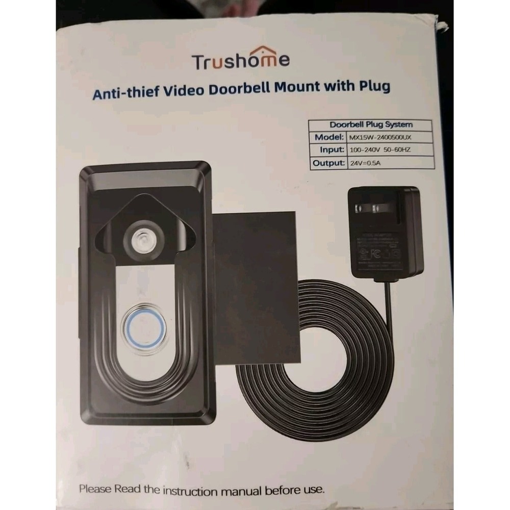 Video Doorbell Mount, Anti-Theft Compatible With Blink,Ring 4/3/2 With Plug